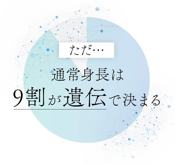 ただ通常身長は9割が遺伝で決まる